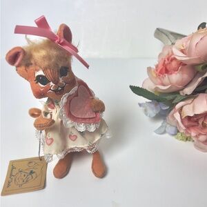 Annalee Vintage 1991 Valentine Girl Mouse